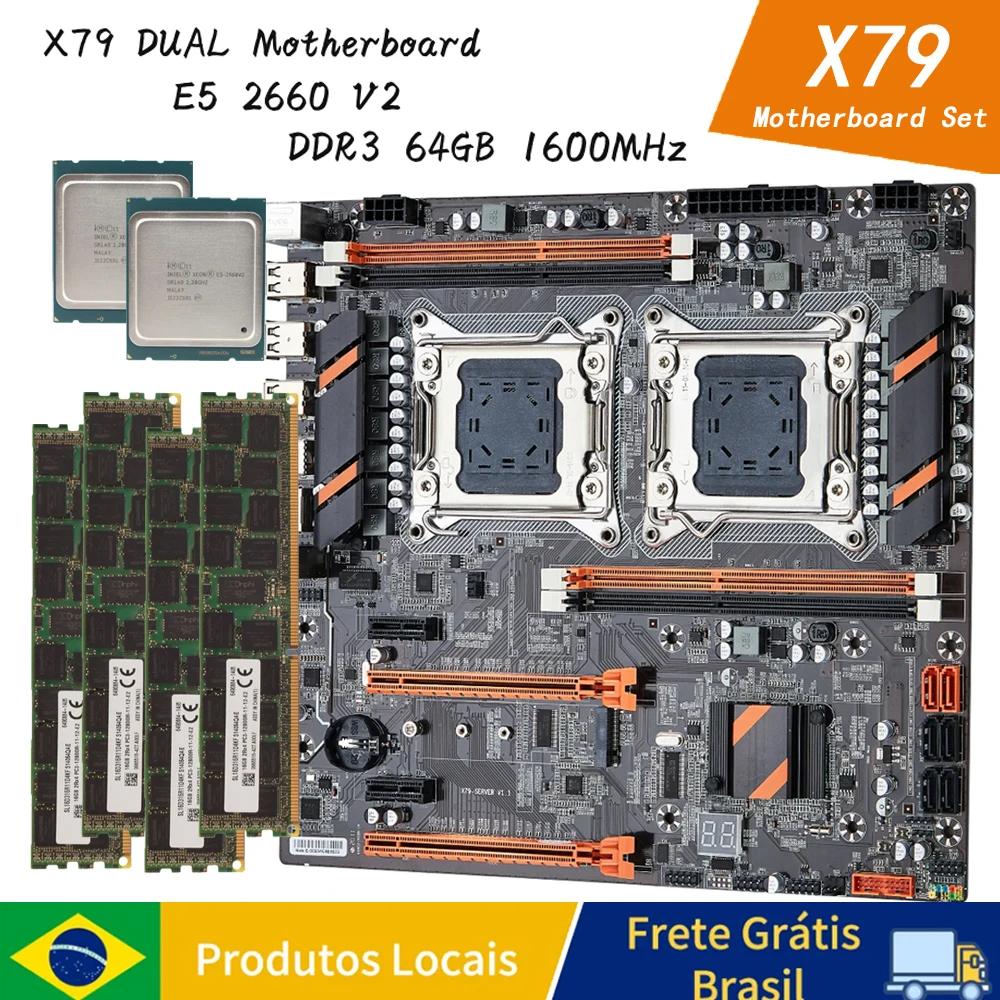 X79   CPU Ʈ, E5 2660V2 DDR3 64GB 1600HMZ RAM ŰƮ, LGA 2011 M.2 NVME  ũ̼ 